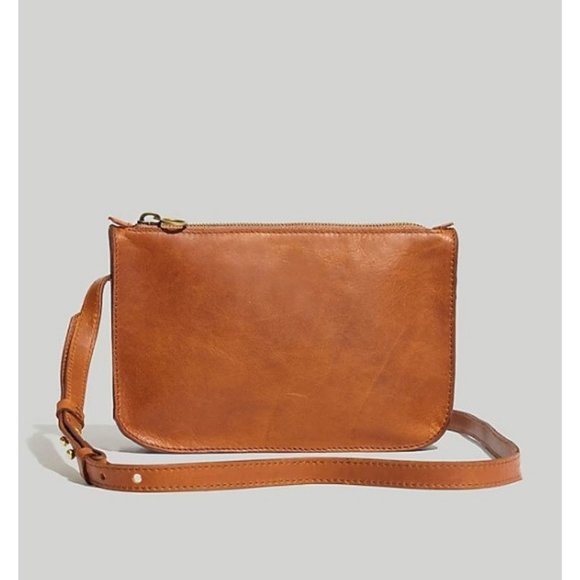 Madewell Handbags - Madewell Womens $98 Simple Crossbody Bag English Saddle G0517 Embossed